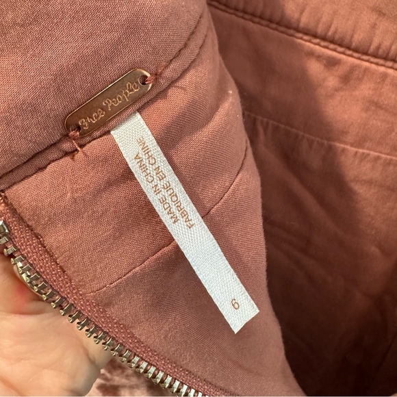 Free People Dust to Dust Blush Velvet Mini Skirt Size 6 - Picture 4 of 8